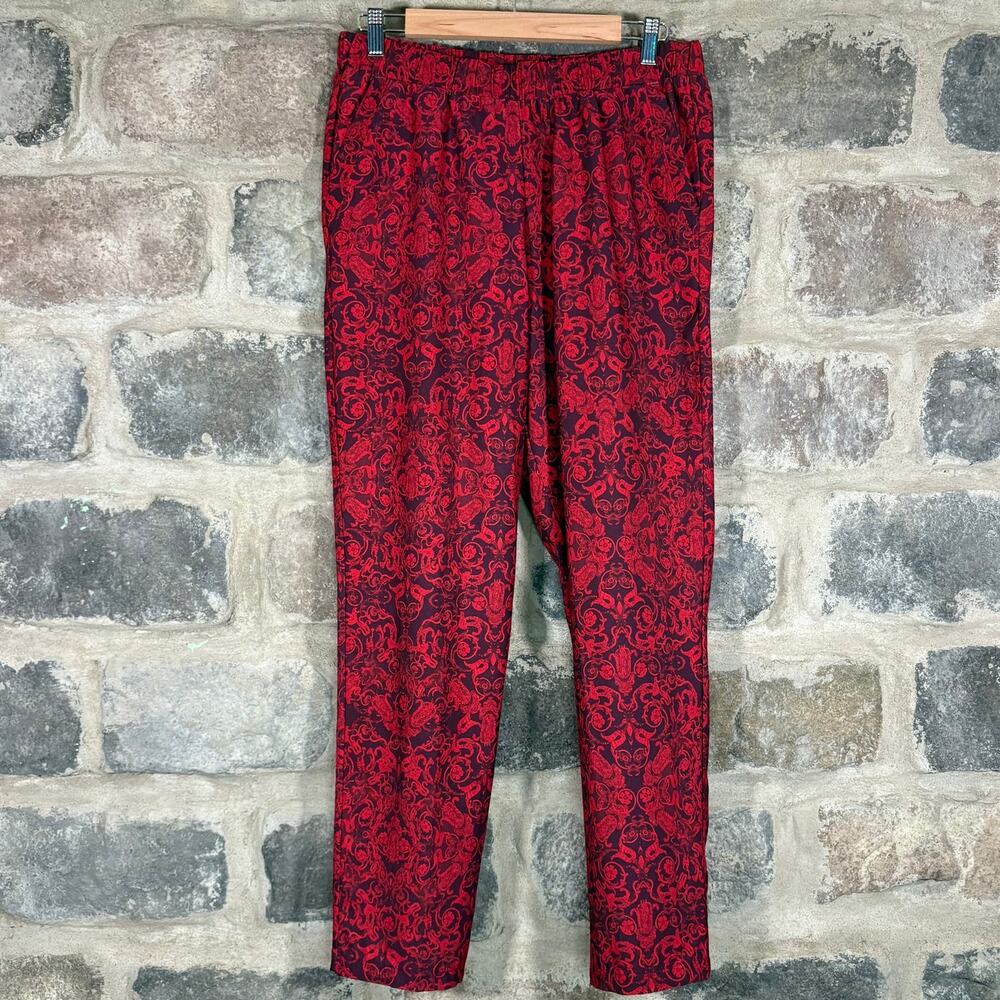 Disney Alice in Wonderland G by Giuliana Women‎ Pants Woman's 10 Red Rose Black